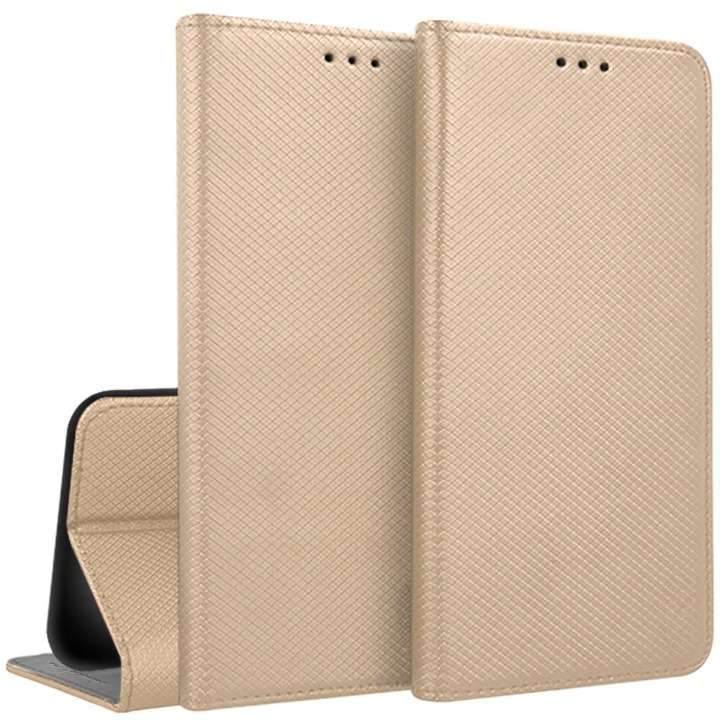 SKLO + PUZDRO 2v1 pre Xiaomi Poco C40 - Knižkové Magnet zlaté