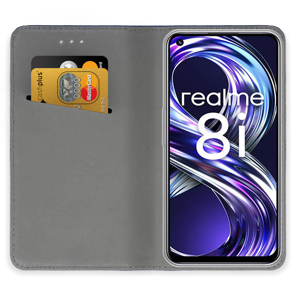 Knižkové puzdro pre Realme 8i - SMART MAGNET modré