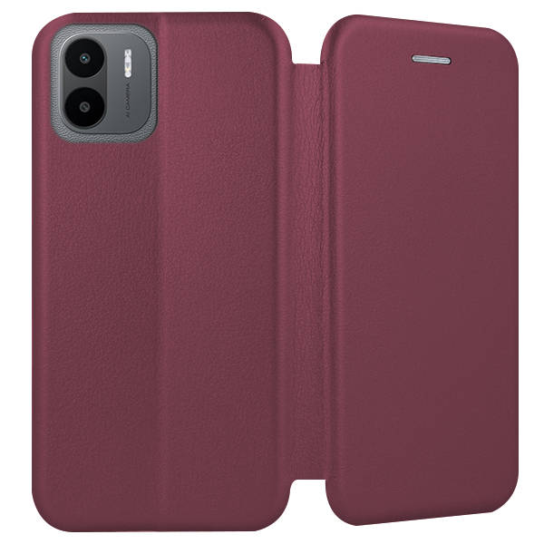 SKLO + PUZDRO 2v1 pre Xiaomi Redmi A1 / Redmi A2 - Knižkové DIVA bordové