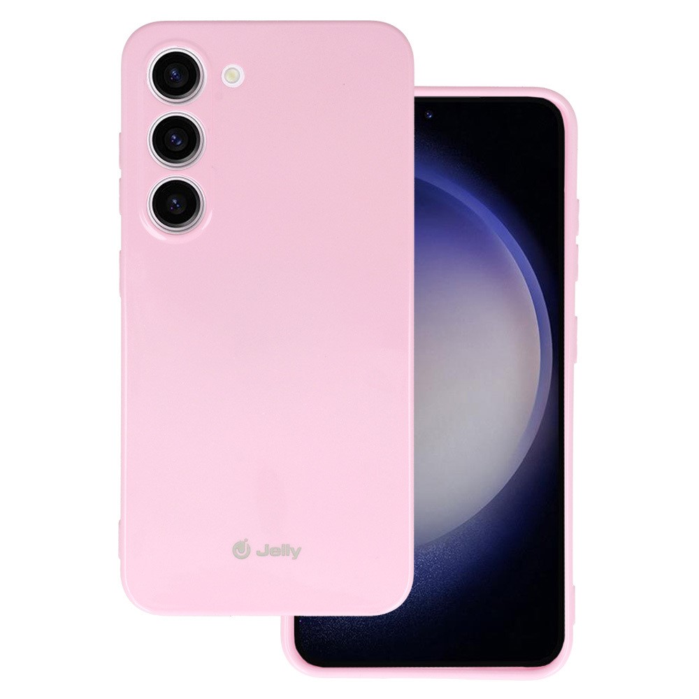 SKLO + PUZDRO 2v1 pre Samsung Galaxy S23 Plus 5G - silikónové Jelly ružové