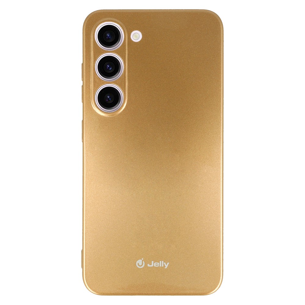 SKLO + PUZDRO 2v1 pre Samsung Galaxy S23 Plus 5G - silikónové Jelly zlaté