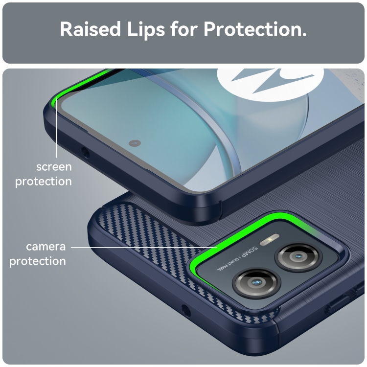 9D SKLO + PUZDRO 2v1 pre Motorola Moto G53 5G - Silikónové CARBON modré