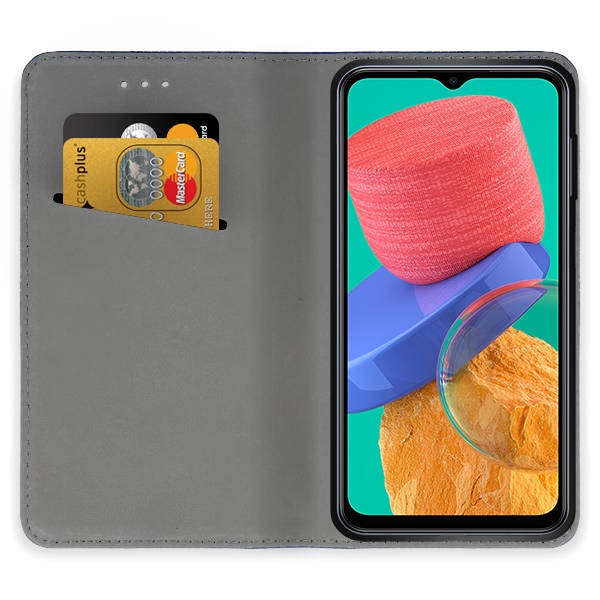 9D SKLO + PUZDRO 2v1 pre Samsung Galaxy M33 5G - Knižkové MAGNET čierne