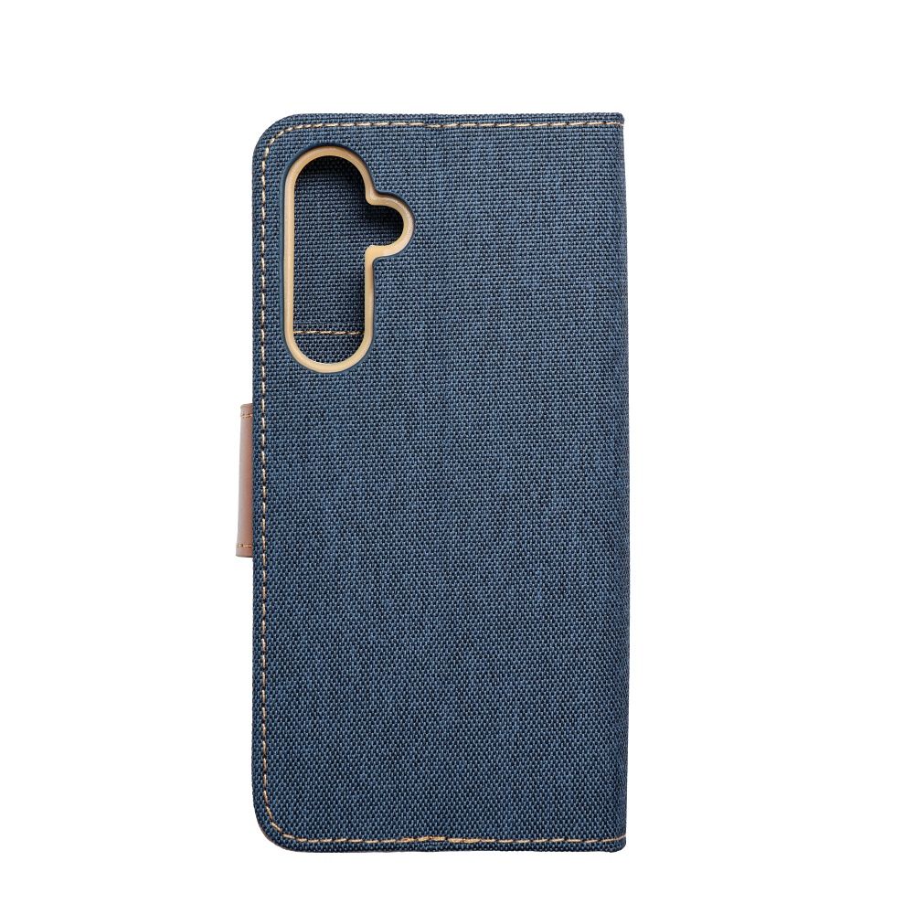 Knižkové puzdro na Samsung Galaxy A54 5G - CANVAS modro hnedé