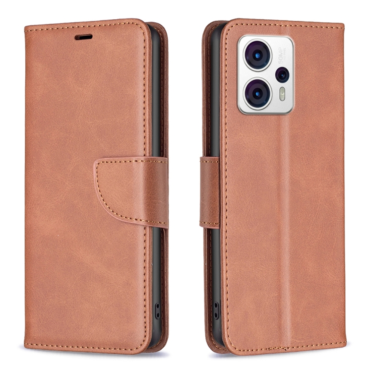 9D SKLO + PUZDRO 2v1 pre Motorola Moto G53 5G - Knižkové LEATHER hnedé