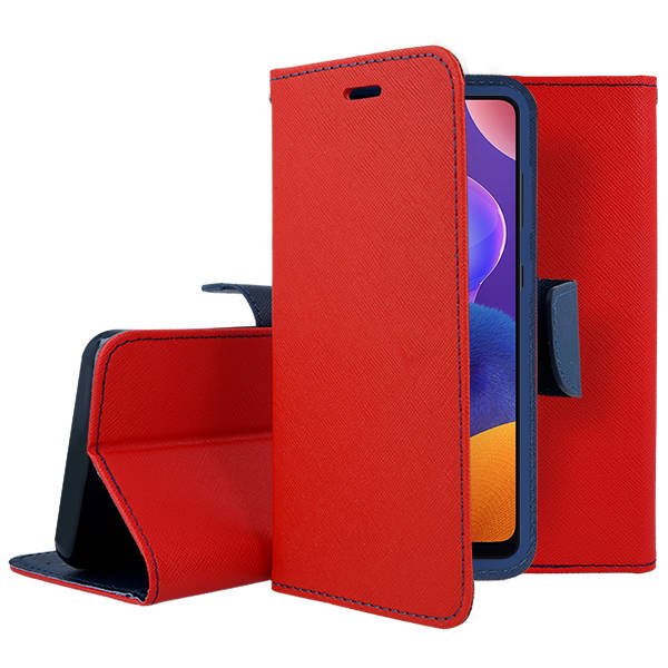 Knižkové puzdro na Xiaomi Redmi 12C - FANCY červené