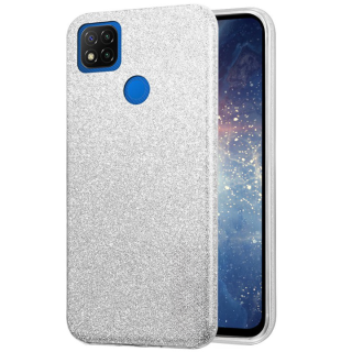 Silikónový kryt pre Xiaomi Redmi 9C - Glitter strieborné
