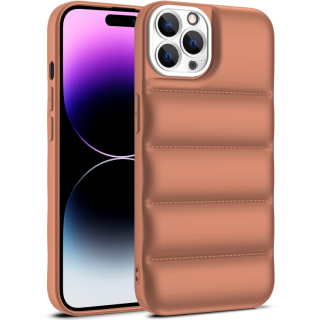 Zadný ochranný kryt pre iPhone 15 Pro - AIRBAG hnedý