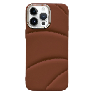 Zadný ochranný kryt pre iPhone 15 Pro - JACKET hnedý