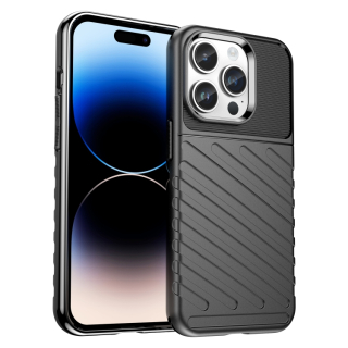 Zadný ochranný kryt pre iPhone 15 Pro - THUNDER čierny