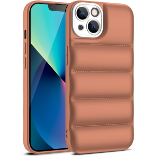 Zadný ochranný kryt pre iPhone 15 - AIRBAG hnedý