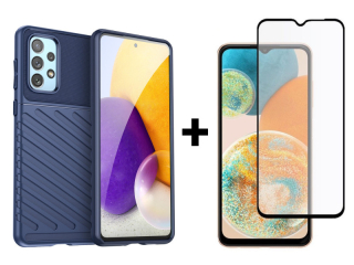 SKLO + PUZDRO 2v1 pre Samsung Galaxy A23 / A23 5G - THUNDER modré