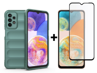 SKLO + PUZDRO 2v1 pre Samsung Galaxy A23 / A23 5G - MAGIC SHIELD zelené