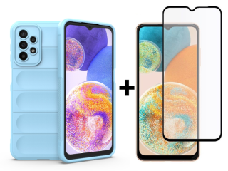 SKLO + PUZDRO 2v1 pre Samsung Galaxy A23 / A23 5G - MAGIC SHIELD modré