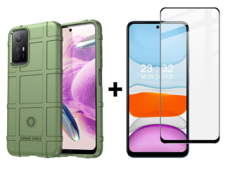 SKLO + PUZDRO 2v1 pre Xiaomi Redmi Note 12S - Tvrdené COVERAGE zelené