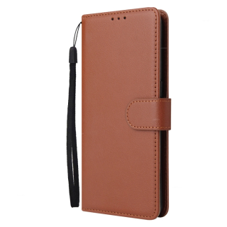 Knižkové puzdro pre Xiaomi Redmi Note 12S - Knižkové SOLID hnedé