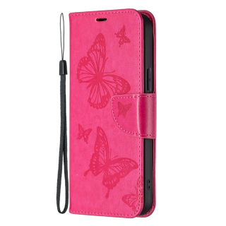 Knižkové puzdro pre Xiaomi Redmi Note 12 Pro 5G - Knižkové BUTTERFLY ružové