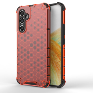 Tvrdený kryt pre Samsung Galaxy A34 5G - HONEYCOMB červený