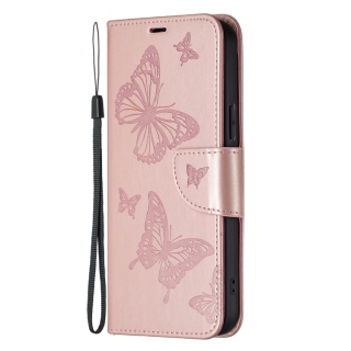 Knižkové puzdro pre Samsung Galaxy S23 FE - BUTTERFLY rose gold