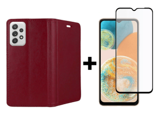 SKLO + PUZDRO 2v1 pre Samsung Galaxy A23 / A23 5G - Knižkové Magnet bordové