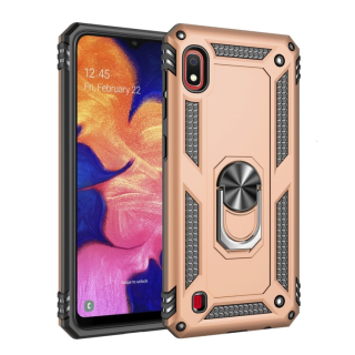 RING ARMOR Tvrdený kryt pre Samsung Galaxy A10 - zlatý