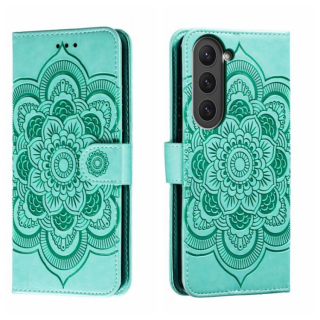 MANDALA Knižkové puzdro pre Samsung Galaxy S23 5G - zelené
