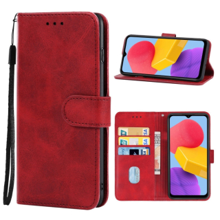 SOLID Knižkové puzdro pre Samsung Galaxy M13 - červené