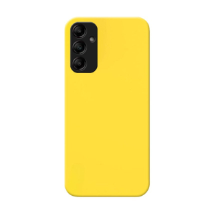 MATT Silikónový Zadný kryt pre Samsung Galaxy A14 4G / A14 5G - žltý