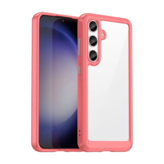 ACRYLIC Zadný kryt pre Samsung Galaxy S24 Plus 5G - červený