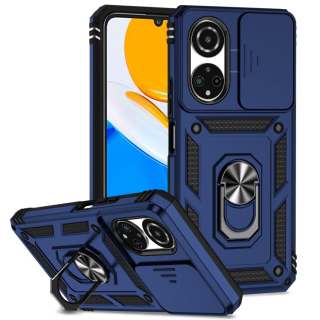 SLIDING ARMOR Tvrdený kryt pre Honor X7 - modrý