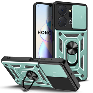 SLIDING ARMOR Tvrdený kryt pre Honor X7a - zelený