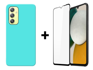 SKLO + KRYT 2v1 pre Samsung Galaxy A34 5G - Silikónový Zadný kryt MATT mentolový