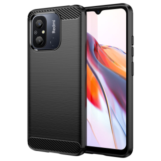 CARBON Zadný obal pre Xiaomi Redmi 12C - čierny