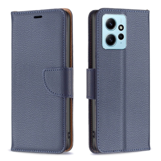 LAMBSKIN Knižkové puzdro pre Xiaomi Redmi Note 12 4G - modré