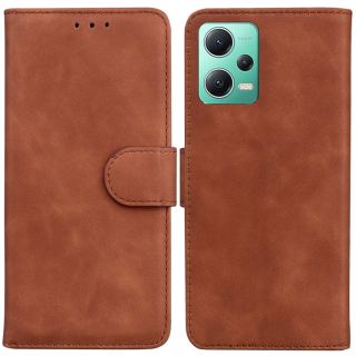 SOLID Knižkové puzdro pre Xiaomi Redmi Note 12 5G - hnedé