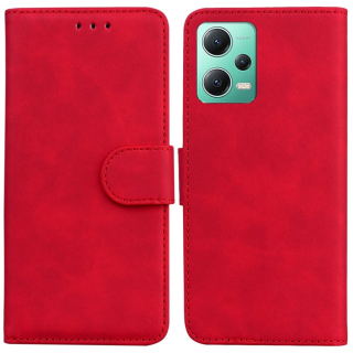 SOLID Knižkové puzdro pre Xiaomi Redmi Note 12 5G - červené