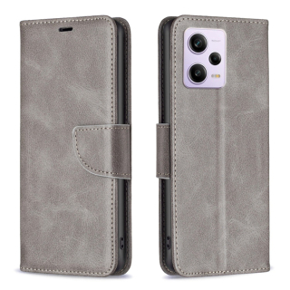 LAMBSKIN Knižkové puzdro pre Xiaomi Redmi Note 12 Pro 5G - sivé