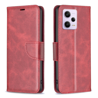 LAMBSKIN Knižkové puzdro pre Xiaomi Redmi Note 12 Pro 5G - červené