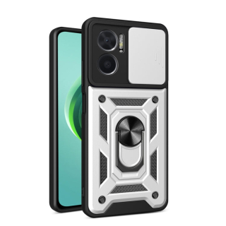 SLIDING ARMOR Tvrdený kryt pre Xiaomi Redmi 10 5G - sivý