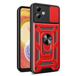 SLIDING ARMOR Tvrdený kryt pre Motorola Moto G14 - červený