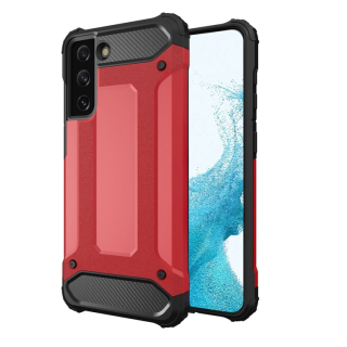 HYBRID ARMOR Tvrdený kryt na Samsung Galaxy S22 - červený