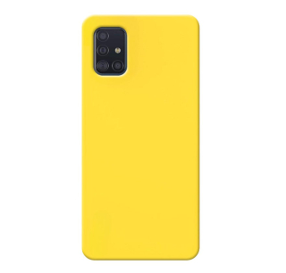 MATT Silikónový Zadný kryt pre Samsung Galaxy A51 - žltý