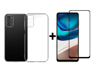 SKLO + KRYT 2v1 pre Motorola Moto G42 - Silikónový Zadný 2.00 mm priesvitný