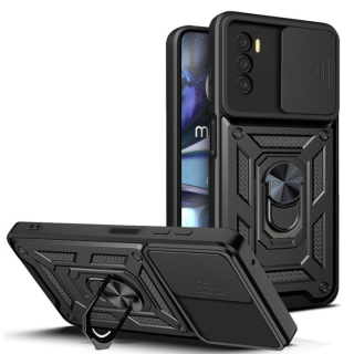 RING ARMOR Tvrdený Zadný kryt pre Motorola Moto G42 - čierny
