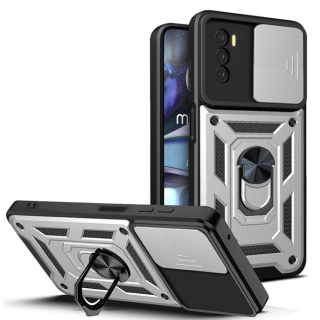 RING ARMOR Tvrdený Zadný kryt pre Motorola Moto G42 - sivý