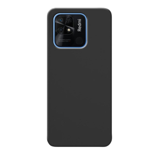 MATT Silikónový Zadný kryt pre Xiaomi Redmi 10C - čierny