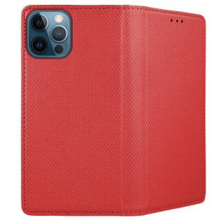 Knižkové puzdro Smart Magnet pre Apple iPhone 12 pro max červené