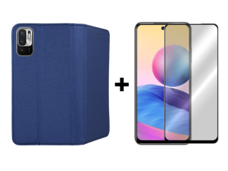 SKLO + PÚZDRO 2v1 pre Xiaomi Redmi Note 10 5G / Poco M3 Pro - Smart Magnet modré