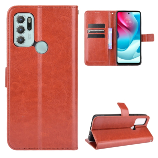Knižkové puzdro pre Motorola Moto G60s - Solid hnedé