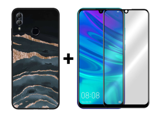9D SKLO + PUZDRO 2v1 na HUAWEI P Smart 2019 / Honor 10 Lite - Pattern 010